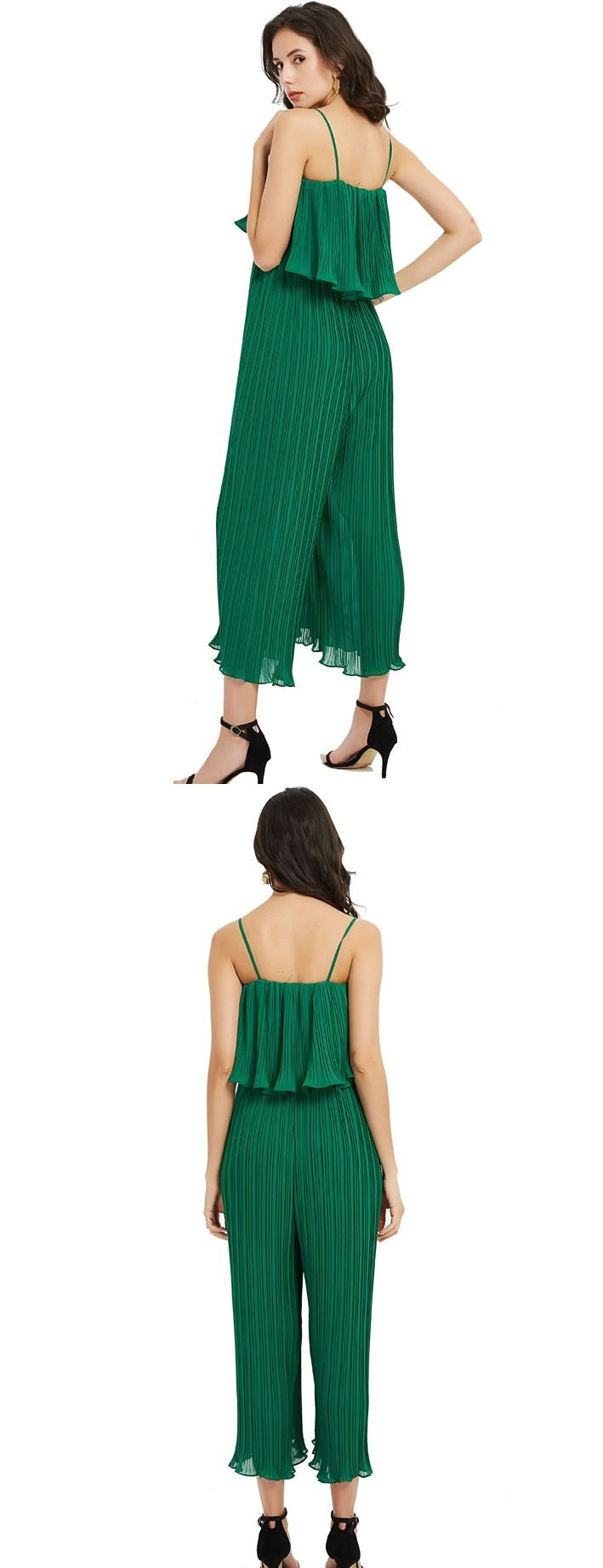 Elegant sexy ruffled jumpsuit women