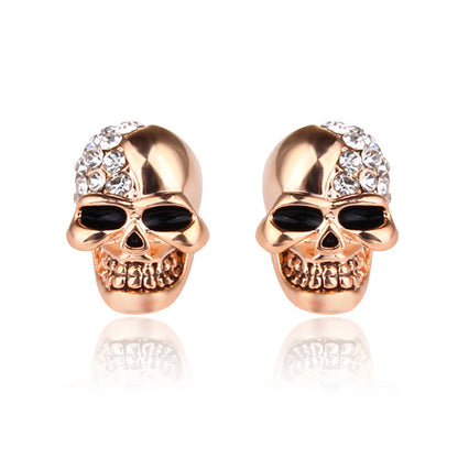 Retro Taro Full Diamond Earrings Personality Earrings Men and Women Halloween Jewelry