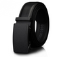 Men's leather belt with automatic buckle