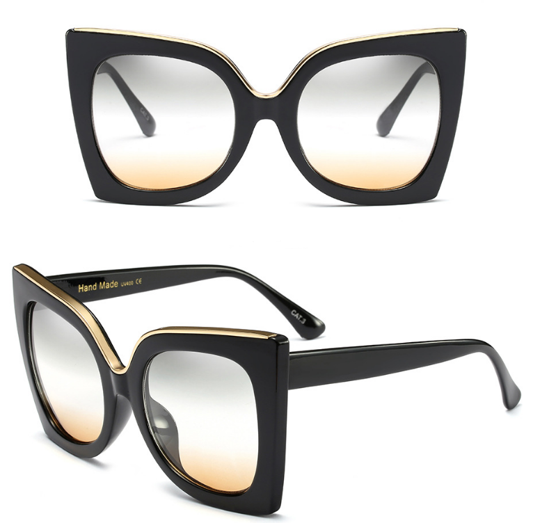 Gafas de sol estilo ojo de gato vintage para mujer Gafas de sol con lentes degradados