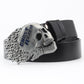 Leisure Skull Decoration Belt Pure Leather