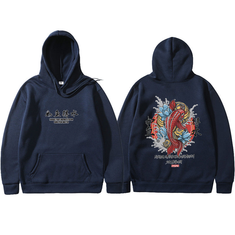 Sudadera con capucha Hip Hop para hombre Ukiyoe Streetwear