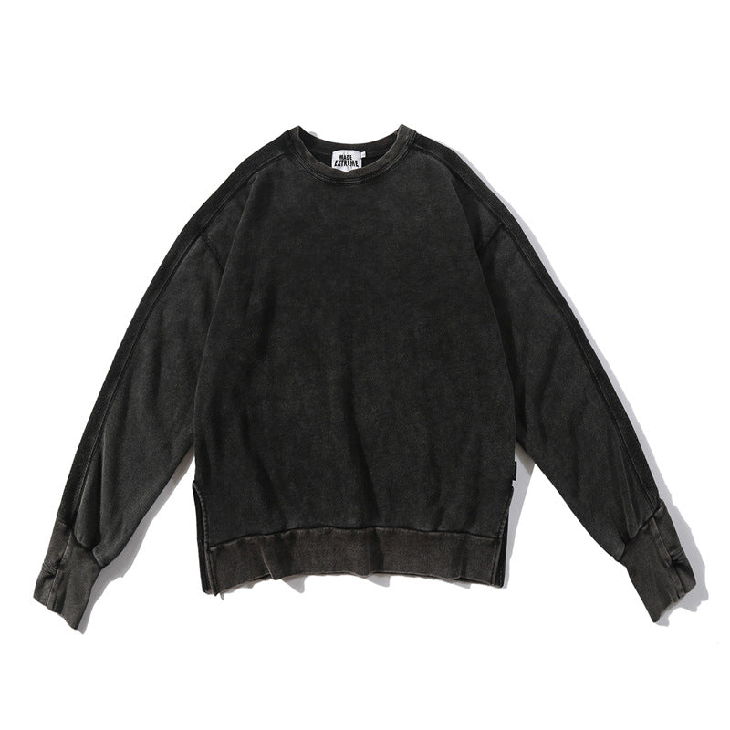Distressed Sleeveless Sweatshirt