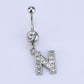 English alphabet hypoallergenic body piercing navel