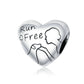 Heart-shaped handmade charm