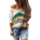 Contrasting color sweater women