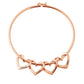 piercing curved peach heart bracelet