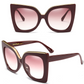Women's Vintage Cat Eye Sunglasses Women Gradient Lens Sunglasses Glasses