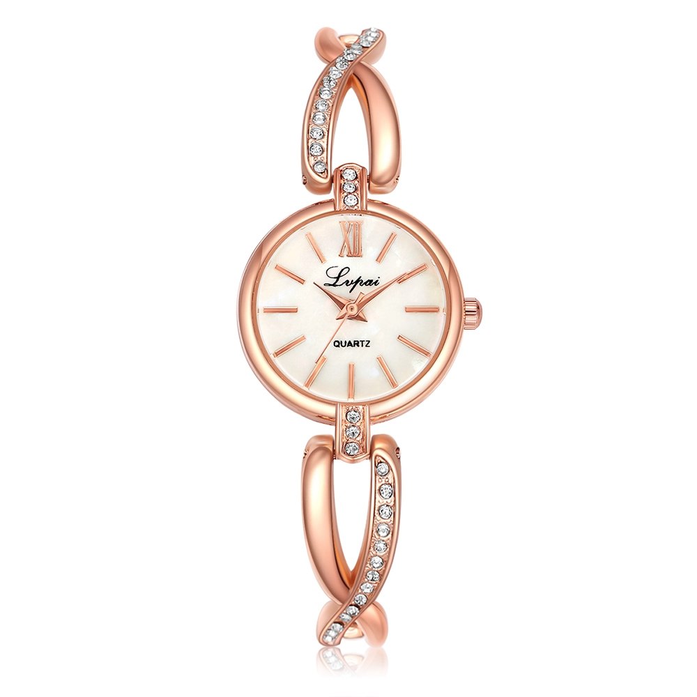 Pulsera de lujo para mujer, relojes de vestir, relojes de cristal de cuarzo a la moda, reloj de pulsera deportivo informal para mujer de marca Lvpai