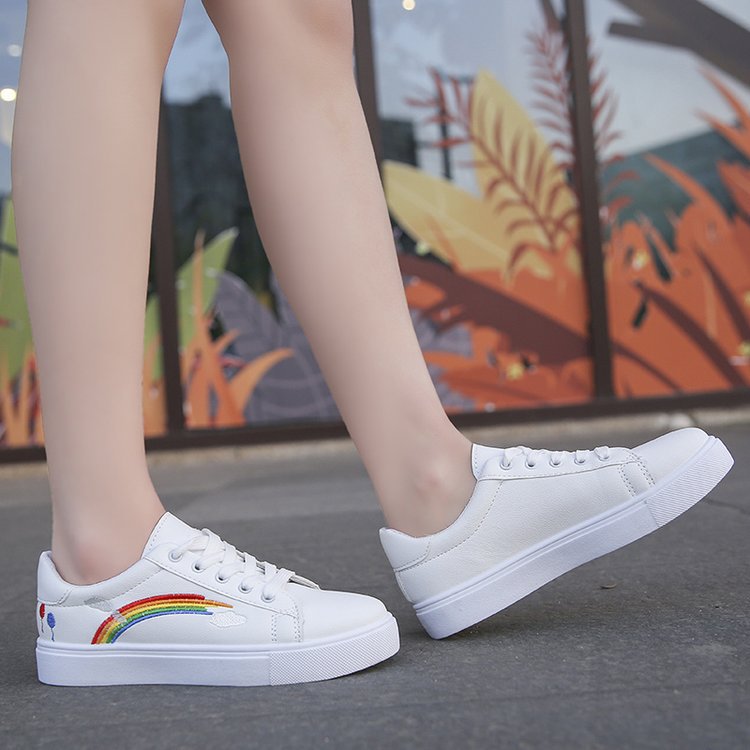 Zapatos blancos arcoiris mujer