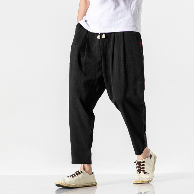 Trendy Retro Harlan Cropped Pants Men