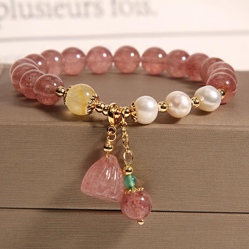 Pulsera de perlas naturales de agua dulce para mujer