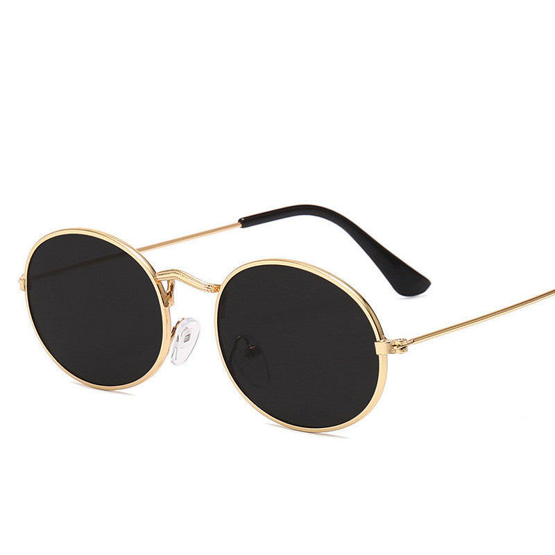 New Trend Retro Round Frame Sunglasses Fashion Men And Women Sunglasses Metal Water Drop Oval Sunglasses