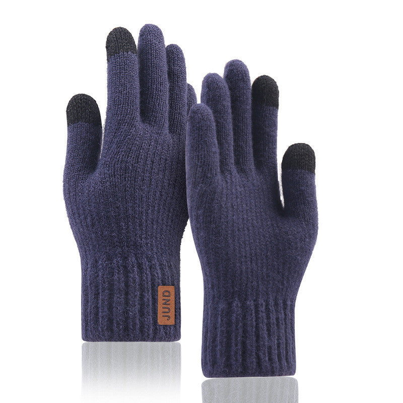 Guantes de lana tejidos para clima frío para hombres