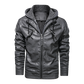 Men Leather Jacket Motor And Biker Hooded Men Leather Jackets