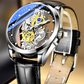 New Men Watch Skeleton Automatic Quartz Watch Gold Skeleton Vintage Man Watch Mens Watches Top Brand Luxury