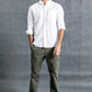 Long-sleeved cotton and linen shirts for men