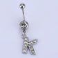 English alphabet hypoallergenic body piercing navel
