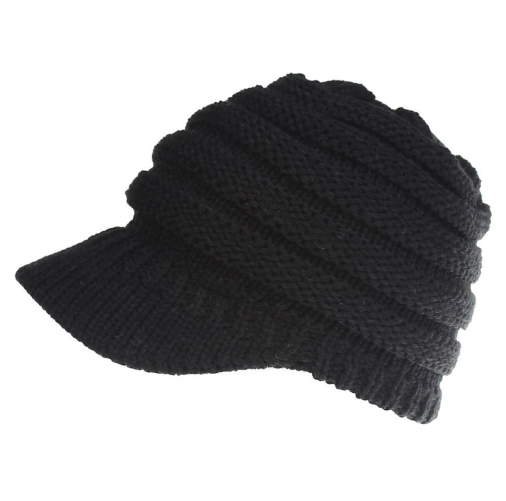 Gorros de cola de caballo para mujer, gorros de otoño e invierno, gorros de punto suaves para mujer, gorros cálidos para mujer