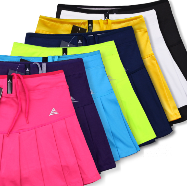 New Girls Tennis Skirts with Safety Shorts , Quick Dry Women Badminton Skirt