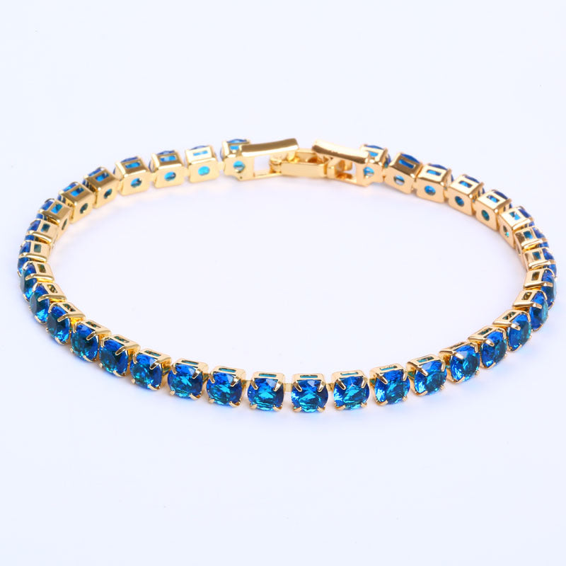 Pulseras de tenis de circonia cúbica, cadena helada, pulsera de cristal, pulsera de oro para hombres y mujeres, joyería