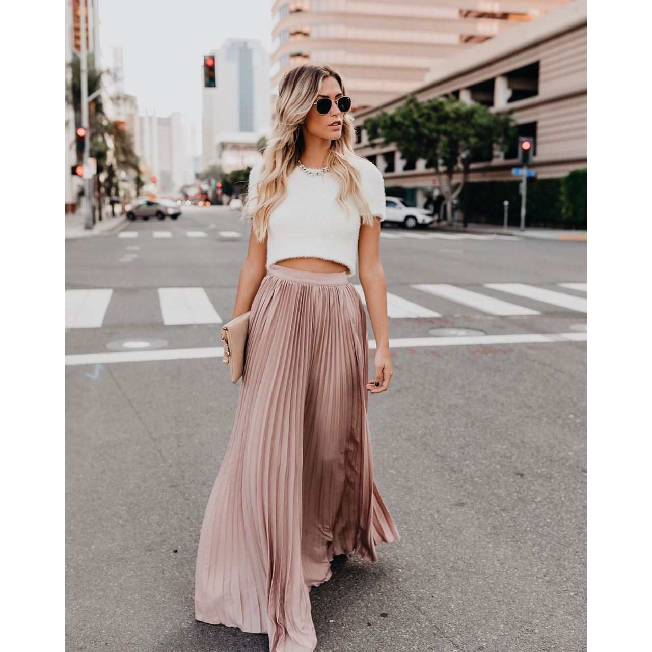 Women fashion casual skirt girls high Waist long skirts