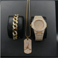 Mens Watches Luxury Brand Fashion Diamond Date Quartz Watch