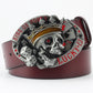 Ghost Head Series Big Strap Casual Taro Decorative Belt Leather