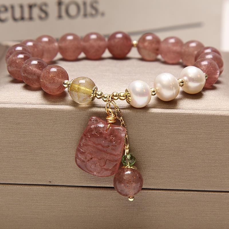 Pulsera de perlas naturales de agua dulce para mujer