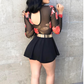 Chiffon Print Backless Jumpsuit Women