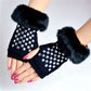 Sparkly Skull Gloves Women