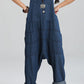 Loose Denim Jumpsuit For Women - Harem Pants For Woman