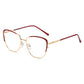 Fashion Metal Anti-Blue Light Ultralight Glasses Women
