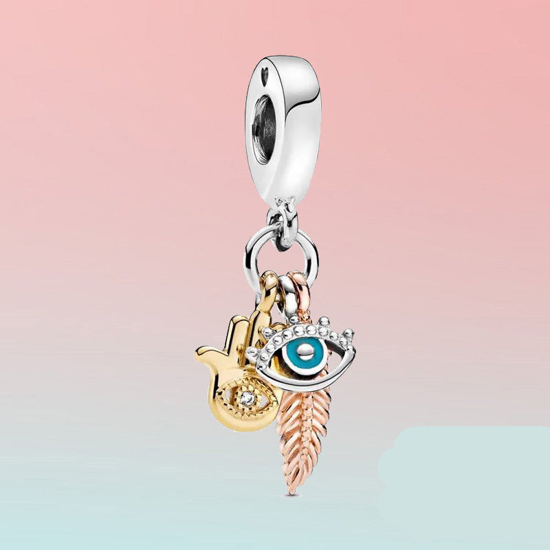 Charm para pulsera de margaritas con cuentas sueltas de plata de ley