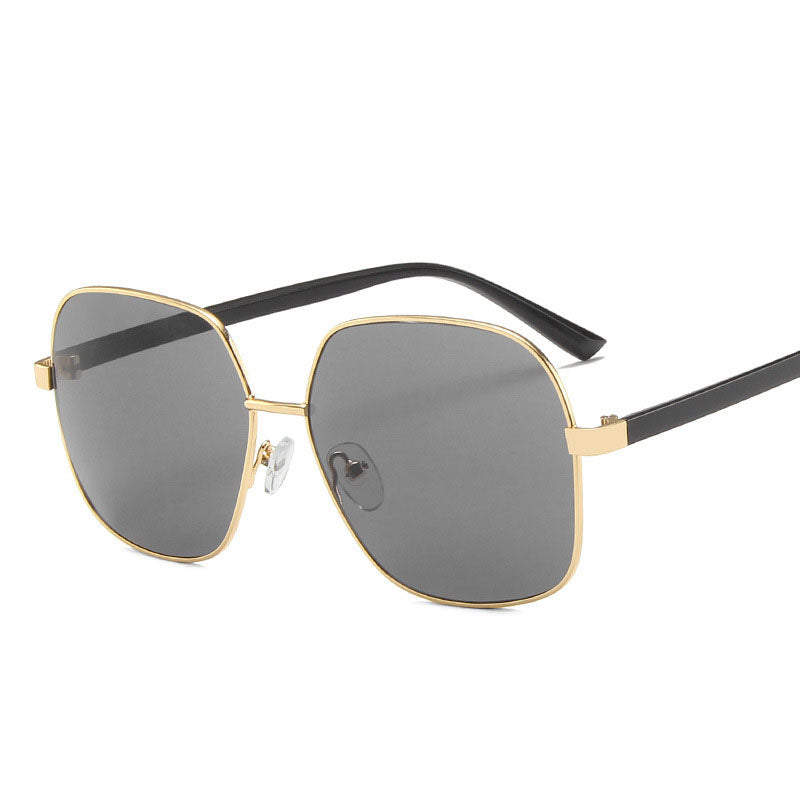 Gafas de sol poligonales de moda para hombre, gafas de sol de tiro callejero