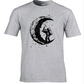 Digging The Moon Print Casual Mens O-neck T Shirts Fashion Men's Tops Men T-shirt Short Sleeve Men Tshirt
