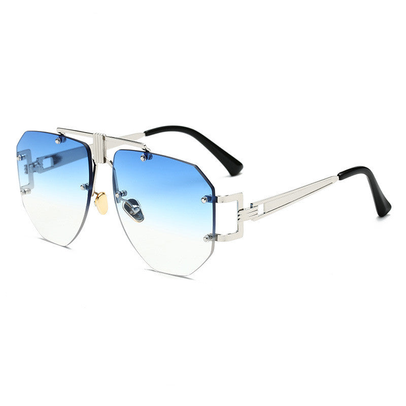 Gafas de sol sin marco de metal para mujer