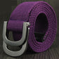 Double-loop buckle D canvas belt