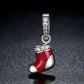 DIY beaded Christmas sock charm