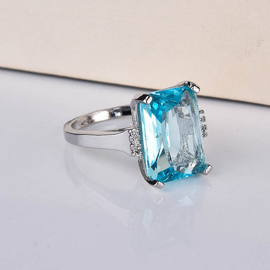 Anillos de piedras preciosas Kuololit Paraiba para mujer