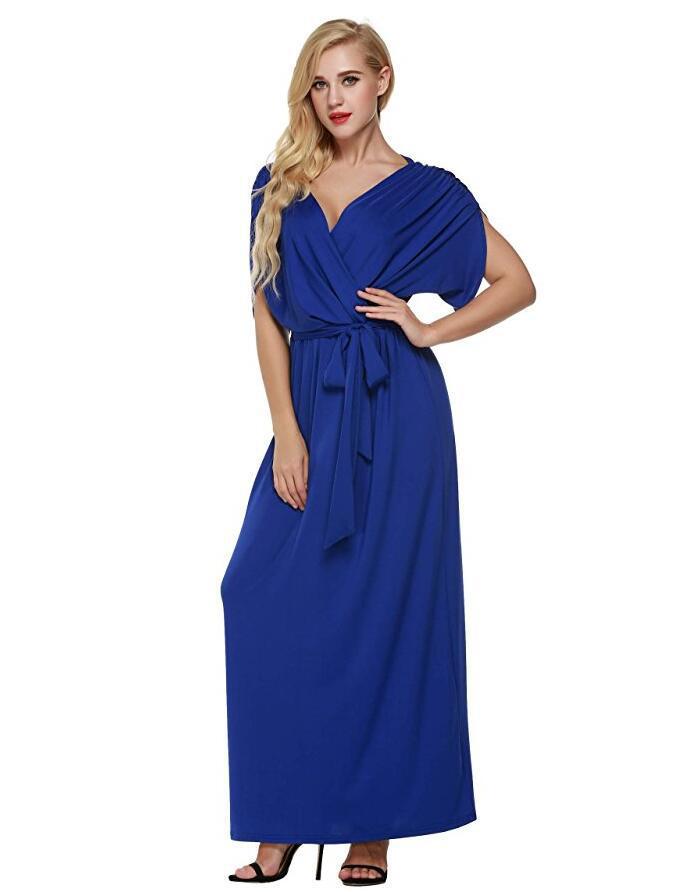 Vestido de talla grande 4XL, vestidos largos elegantes para mujer, vestidos de verano