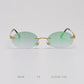 Retro Metal Color Film Sunglasses Women