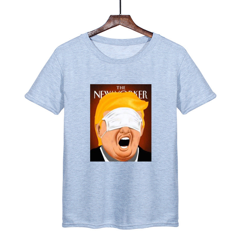 Printed round neck T-shirt for men and women