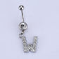 English alphabet hypoallergenic body piercing navel