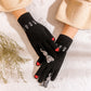 Fawn knit gloves cold warm touch screen wool gloves women
