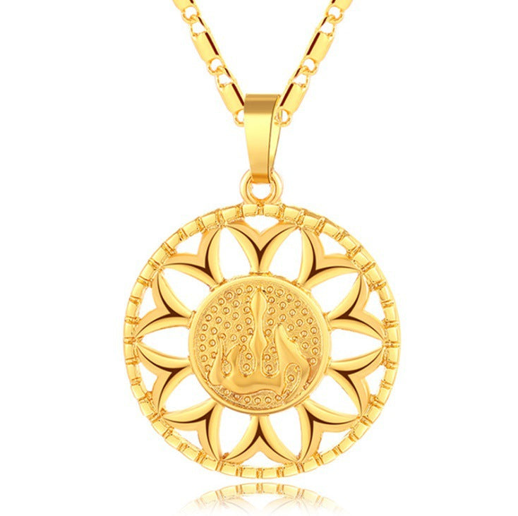 Joyería de collar de girasol de moda para hombres y mujeres