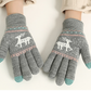 Fawn knit gloves cold warm touch screen wool gloves women