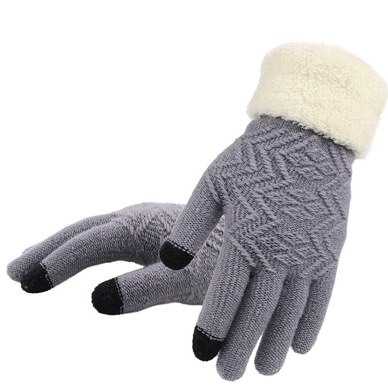 Guantes de punto de invierno para mujer.