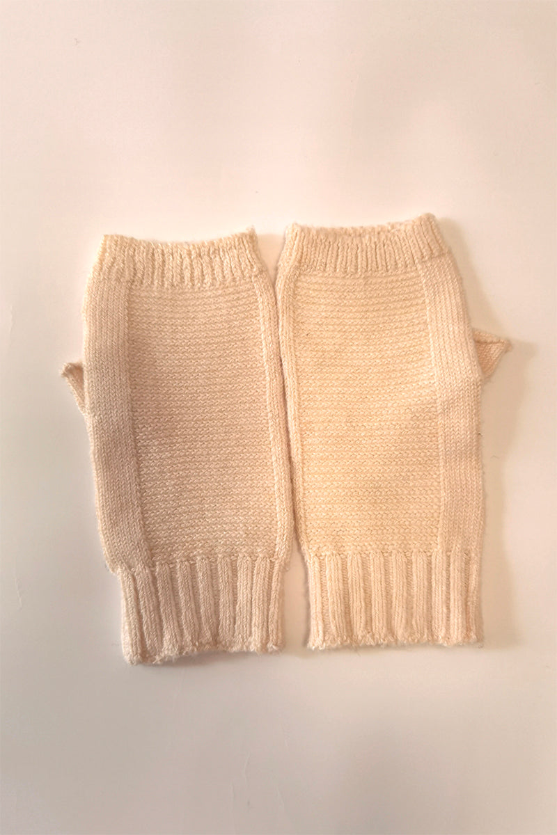 Guantes de medio dedo de lana y cachemira para hombres y mujeres