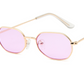 Polygonal sunglasses irregular small box colorful marine film sunglasses men cross-border sales glasses